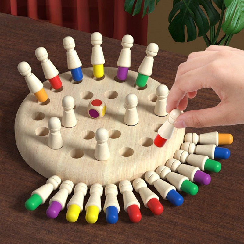 Wooden Memory Match Stick Board