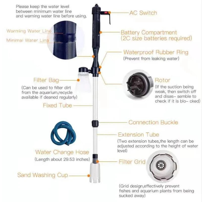 Electric Aquarium Water Change Pump