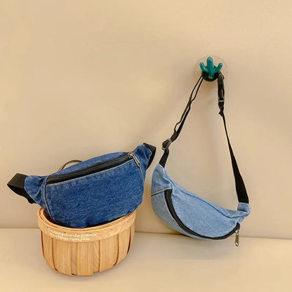 Children's Denim Waist Bag