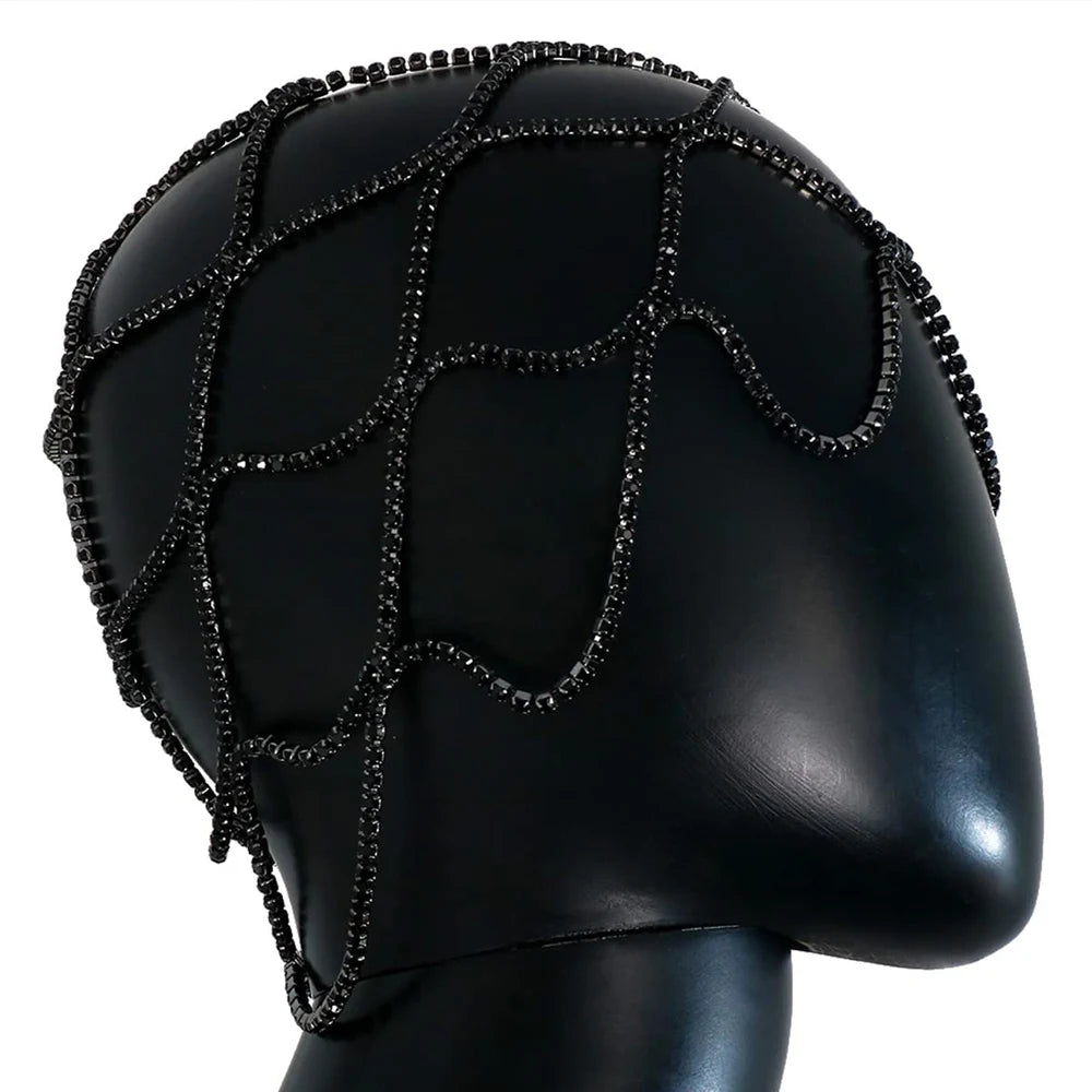 Rhinestone Mesh Headpiece