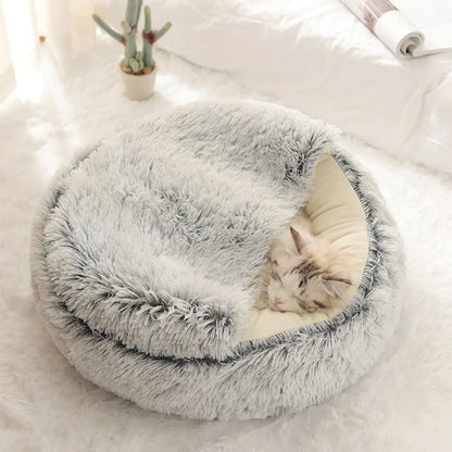 Warm Enclosed Round Cushion For Pet