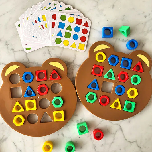 Geometric Shape Color Matching 3D Puzzle Toy for Kids