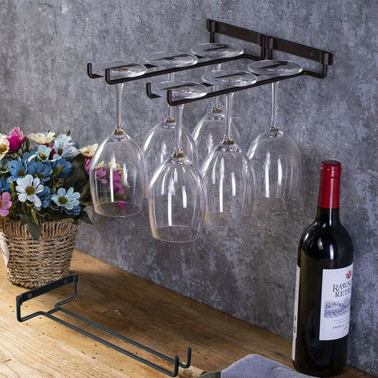 Durable Iron Wine Glasses Holder