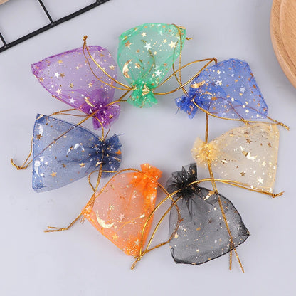 Star Moon Organza Jewelry Bags 100pcs/lot