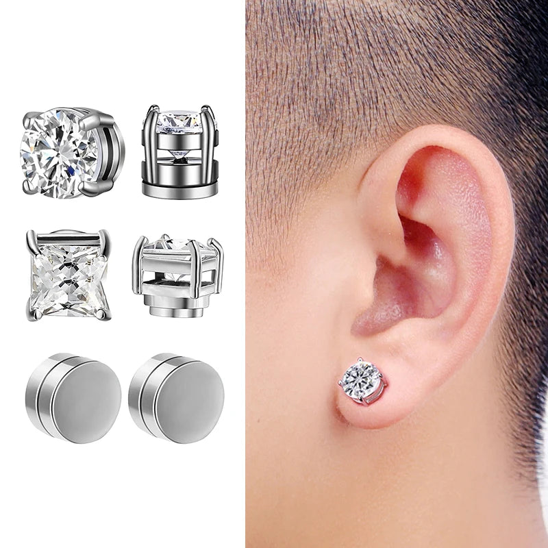 Crystal Magnetic Ear Stud