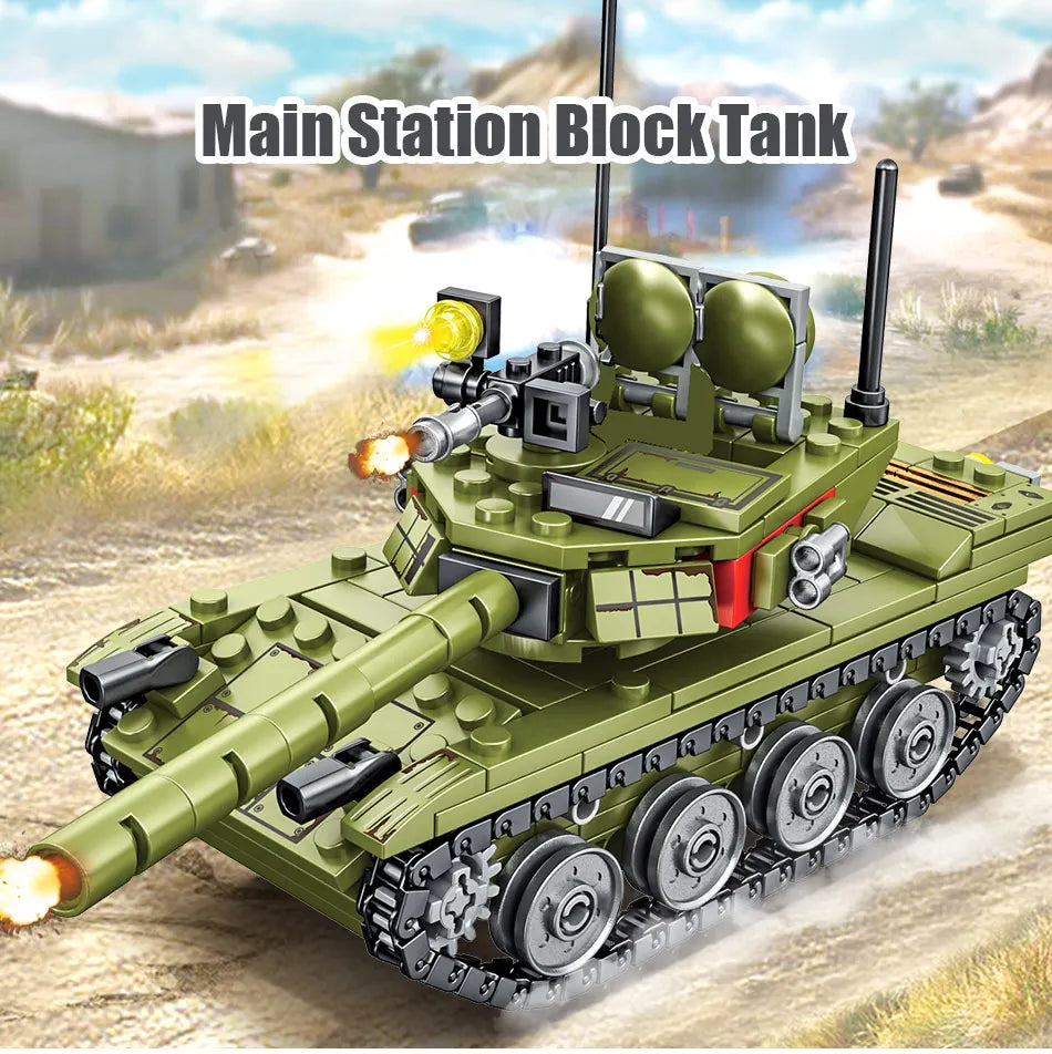 Military Battle Tank Building Blocks