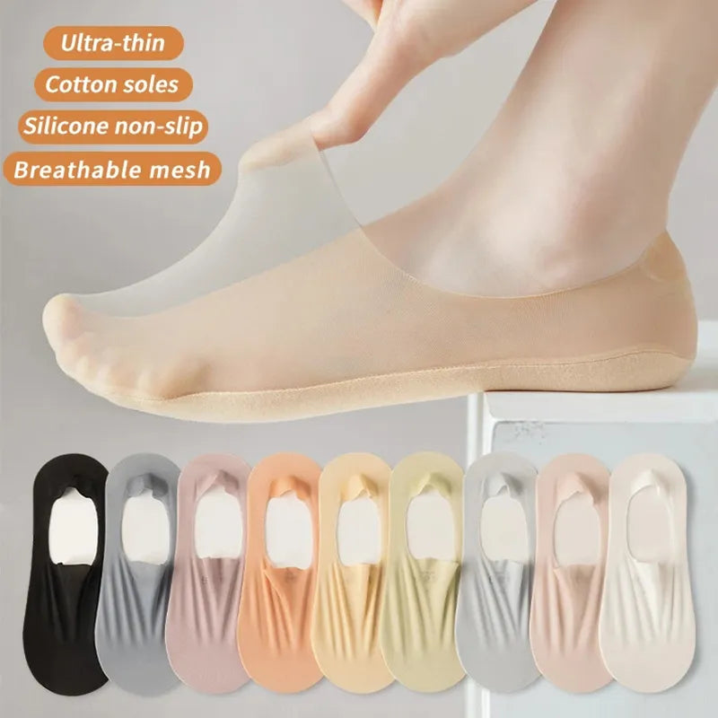 Ultra-thin Invisible Silicone Anti-slip Boat Socks