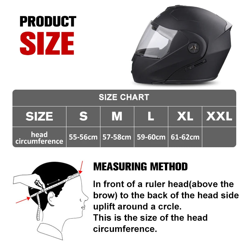 Motorcycle Helmet with Double Lens