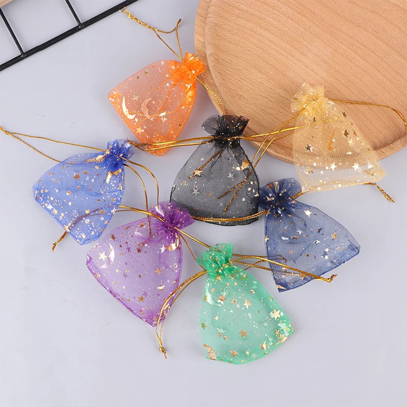 Star Moon Organza Jewelry Bags 100pcs/lot