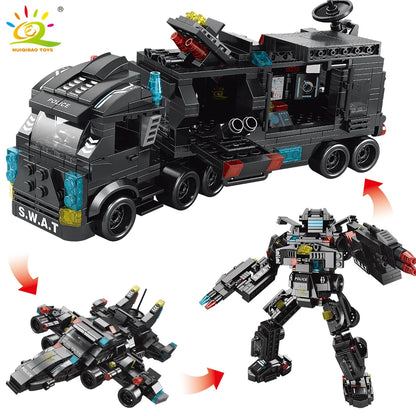 8in1 SWAT Police Command Truck Building Blocks