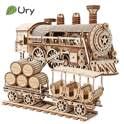 3D Wooden Puzzles Train, Bus and Truck