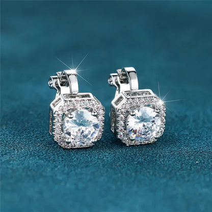 White Zircon Earrings