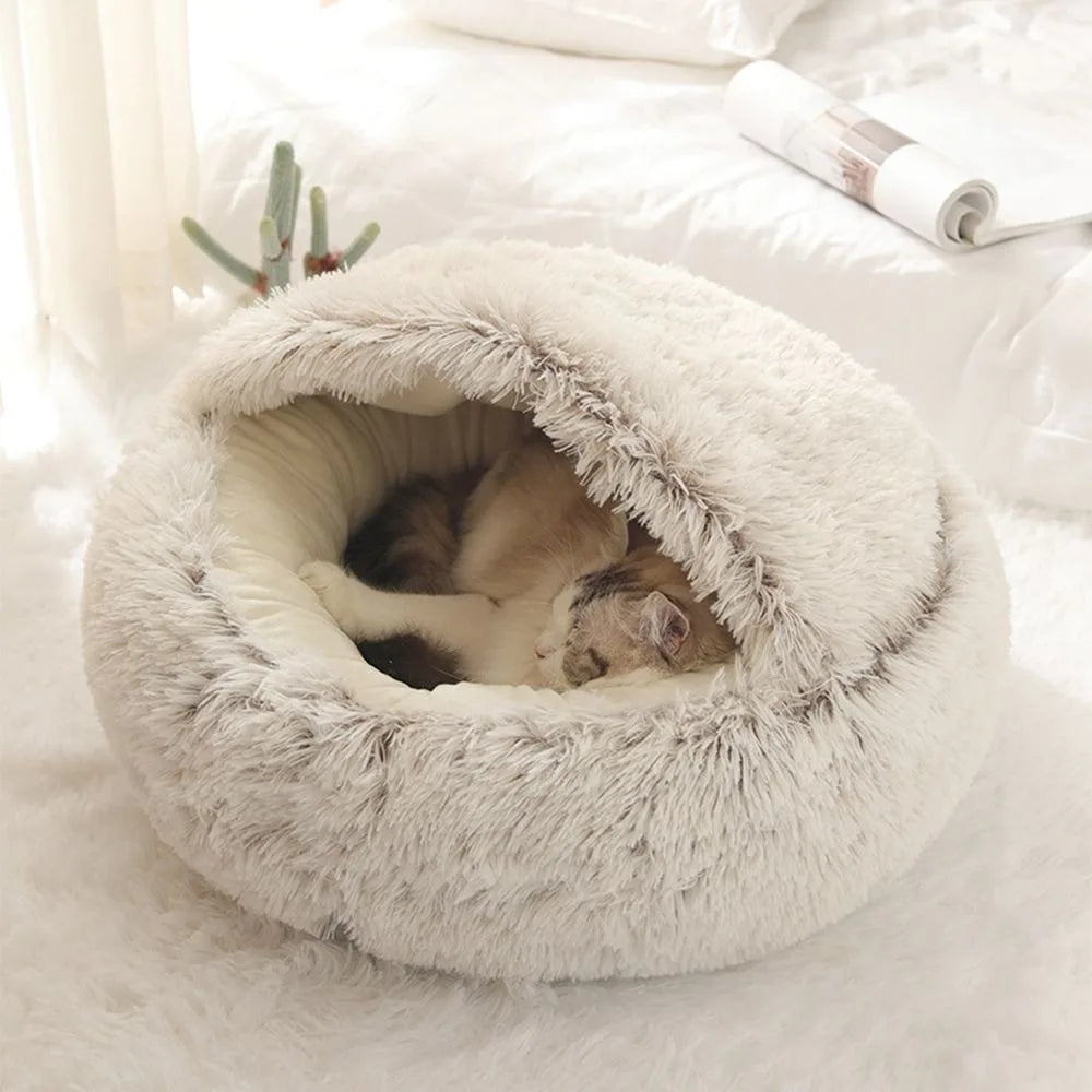 Warm Enclosed Round Cushion For Pet