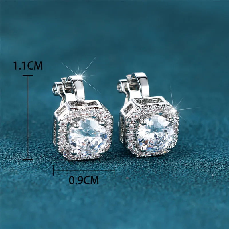 White Zircon Earrings