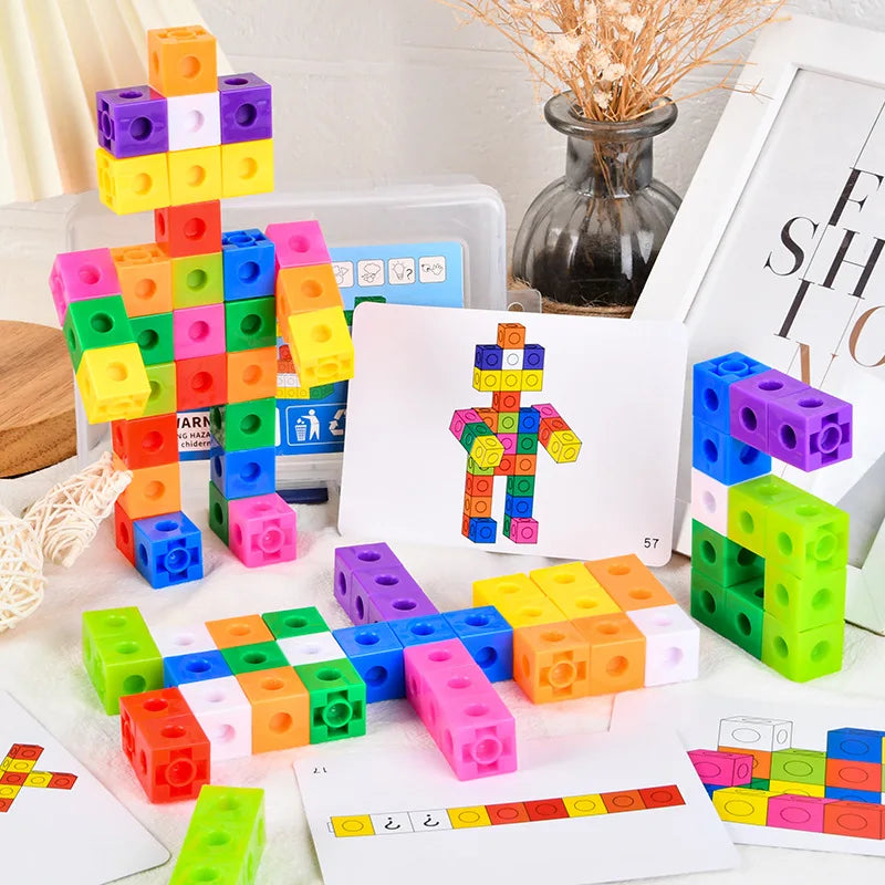 100Pcs/Set 2x2x2CM Square Cube Shape Building Blocks