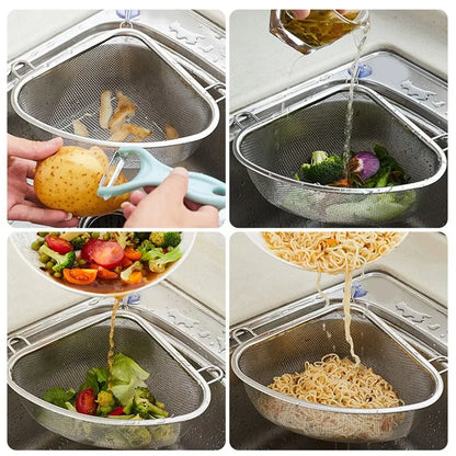 Stainless Steel Triangle Sink Drain Basket