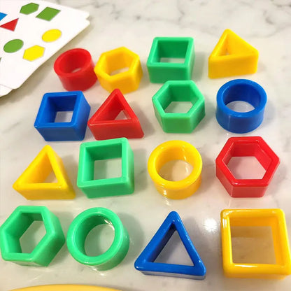 Geometric Shape Color Matching 3D Puzzle Toy for Kids