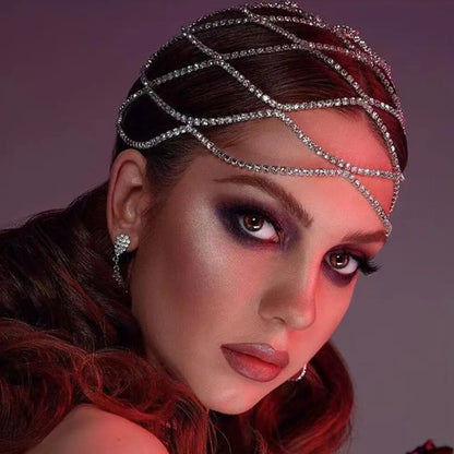 Rhinestone Mesh Headpiece