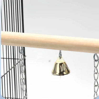 Wood Swing Bridge Toy with Bell for Pets