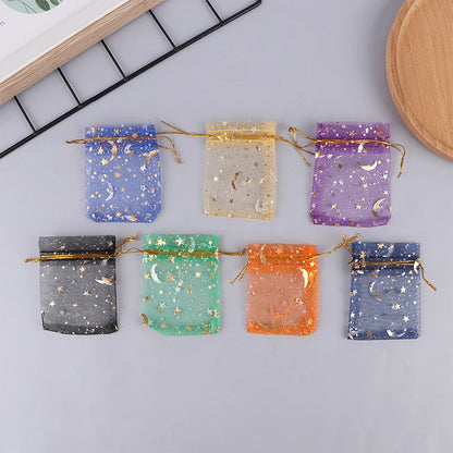 Star Moon Organza Jewelry Bags 100pcs/lot