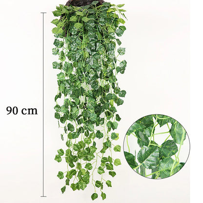 Green wall hanging Vine Leaves