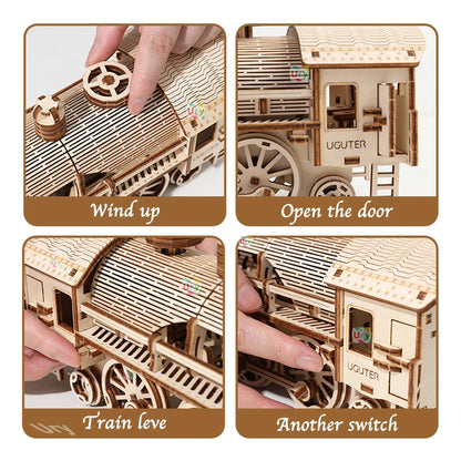 3D Wooden Puzzles Train, Bus and Truck