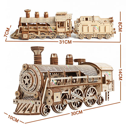 3D Wooden Puzzles Train, Bus and Truck