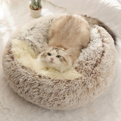 Warm Enclosed Round Cushion For Pet