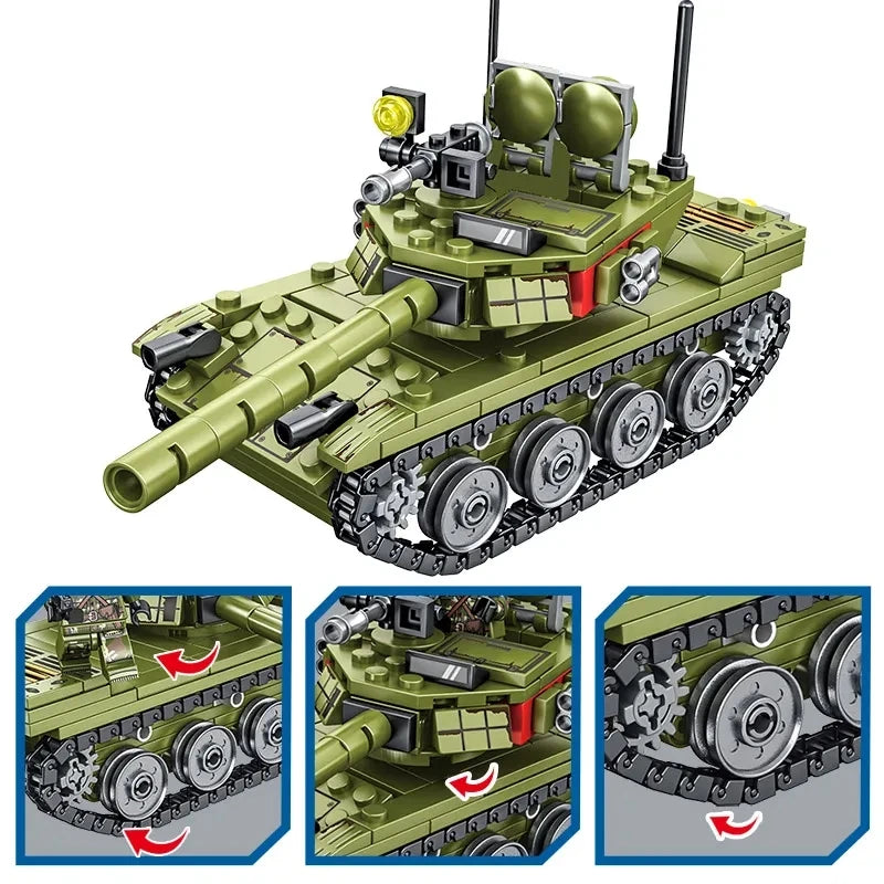 Military Battle Tank Building Blocks