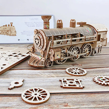 3D Wooden Puzzles Train, Bus and Truck