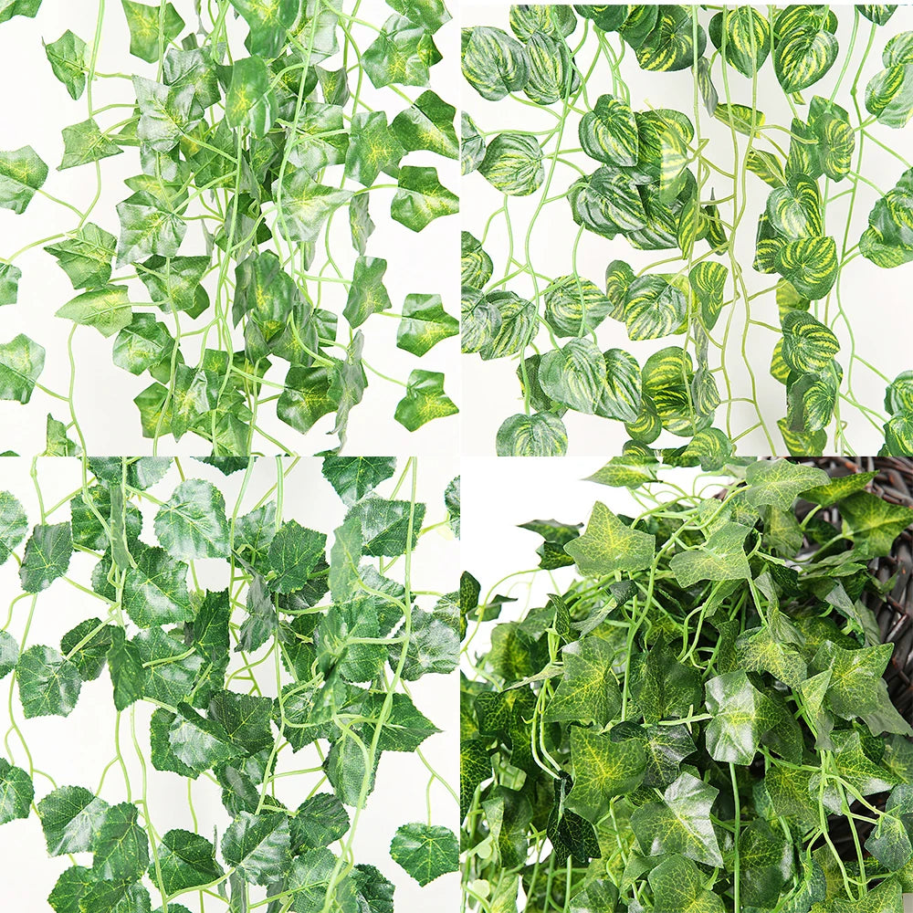 Green wall hanging Vine Leaves