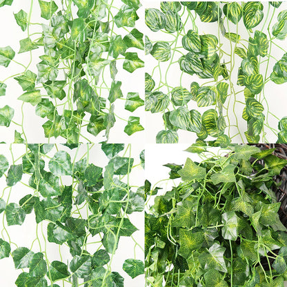 Green wall hanging Vine Leaves