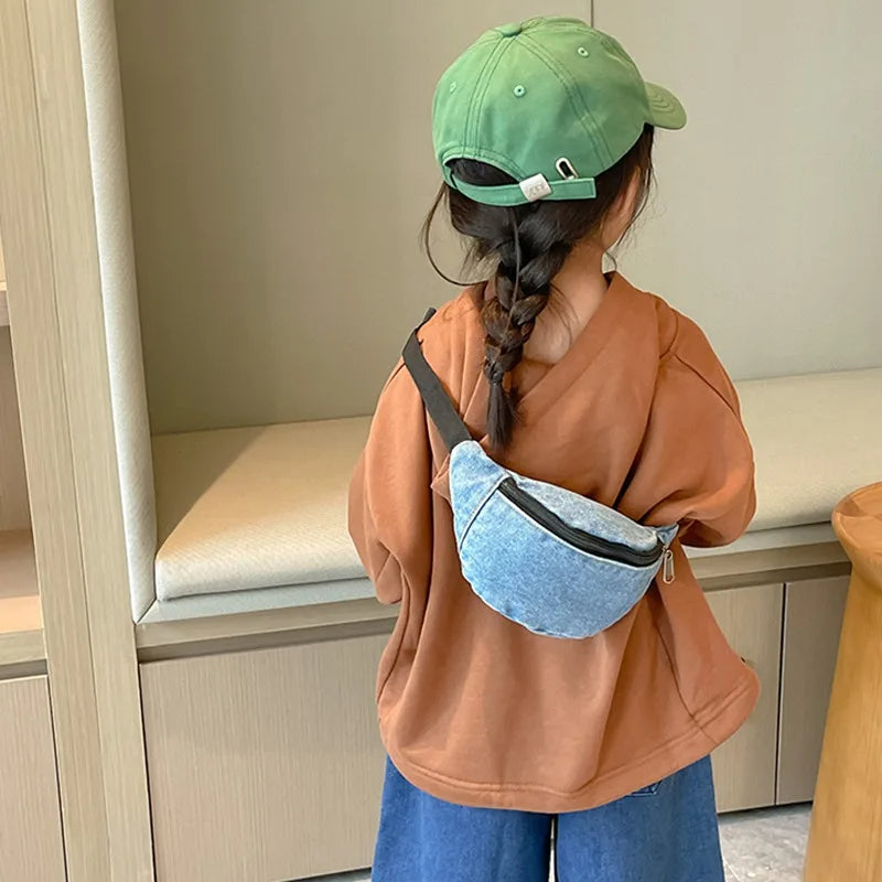 Children's Denim Waist Bag