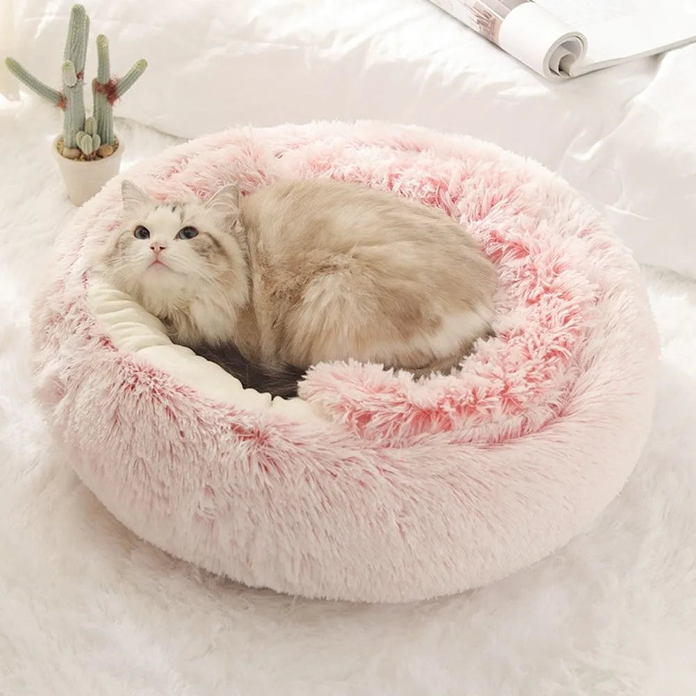 Warm Enclosed Round Cushion For Pet