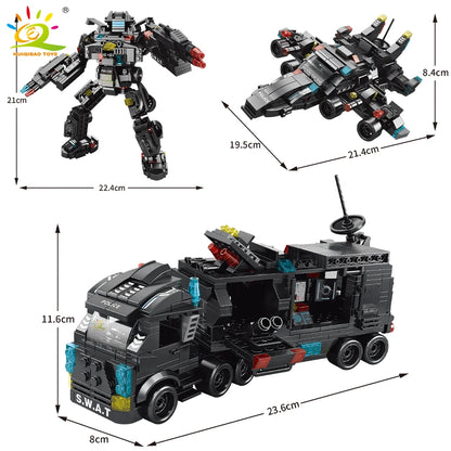 8in1 SWAT Police Command Truck Building Blocks