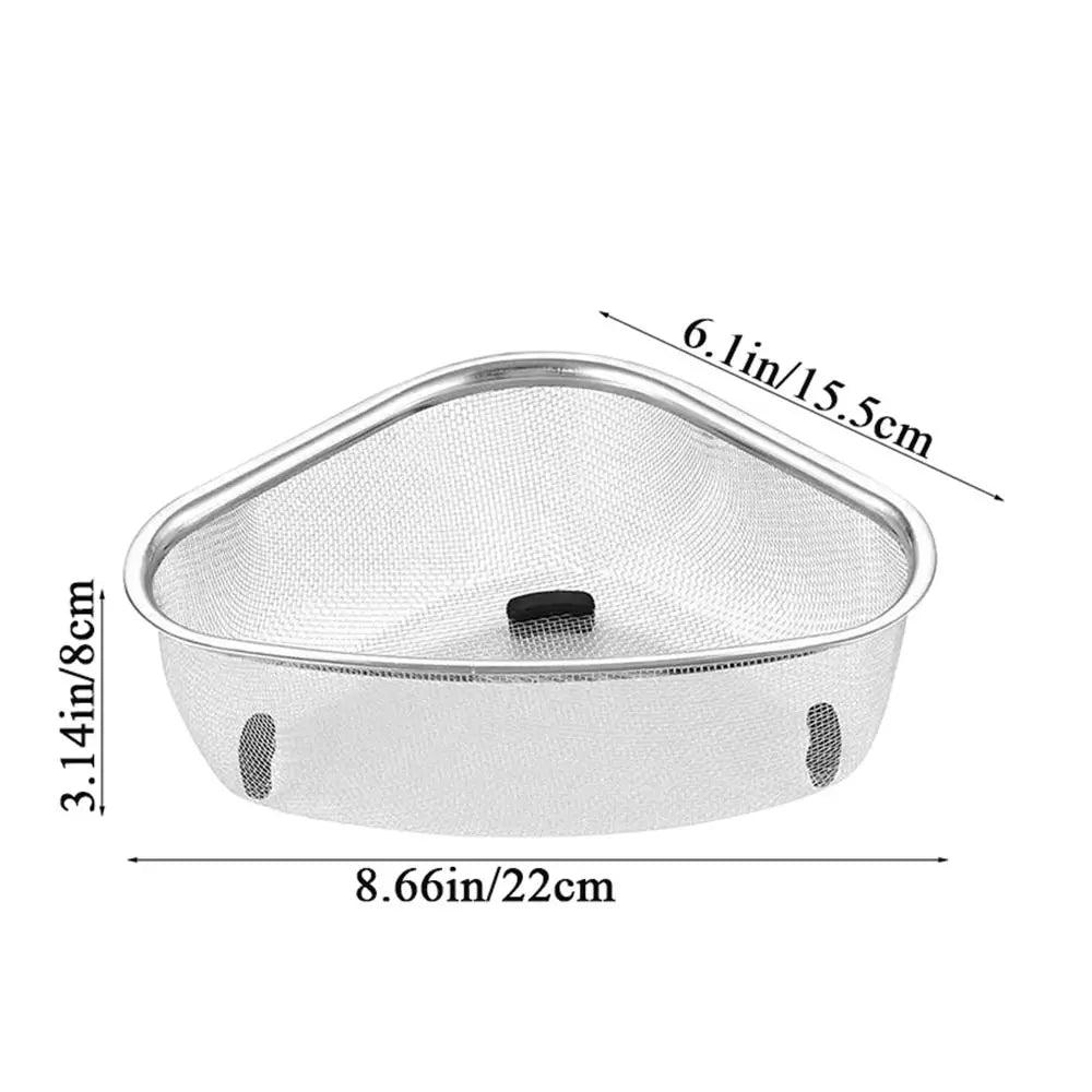 Stainless Steel Triangle Sink Drain Basket