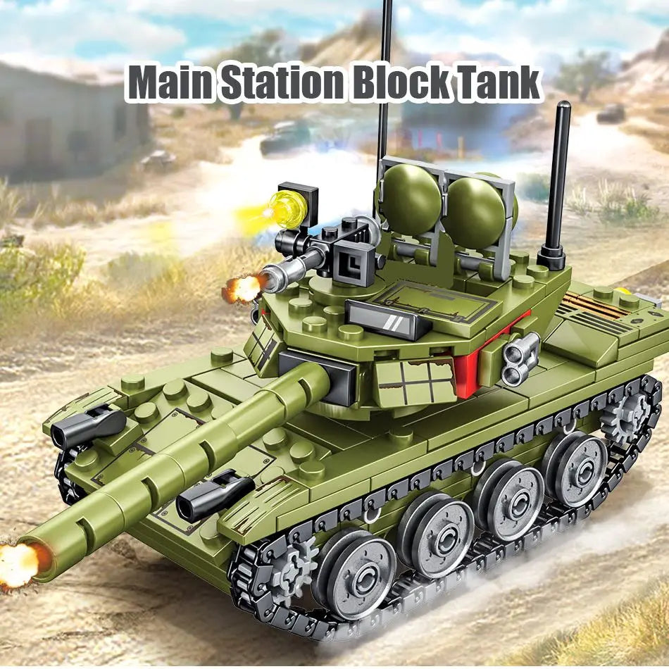 Military Battle Tank Building Blocks