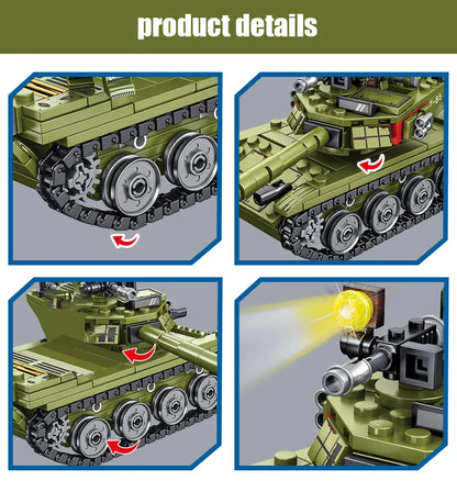 Military Battle Tank Building Blocks