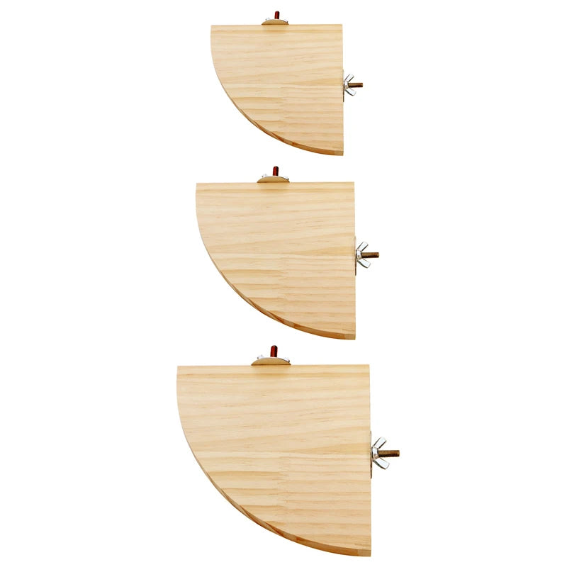 Fan-shaped Bird Parrot Wooden Stand