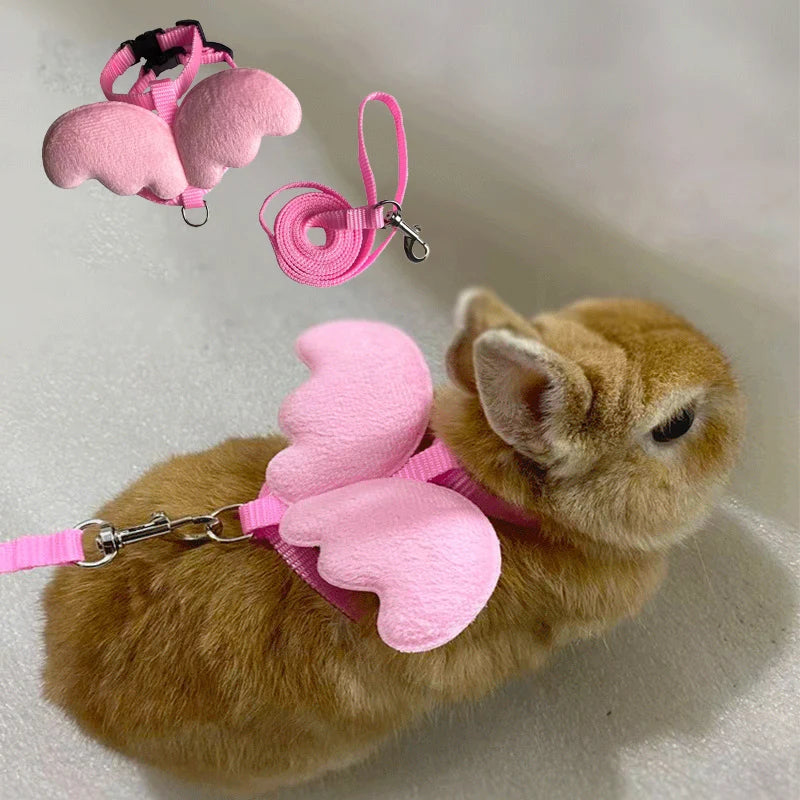 Cute Angel Wing Pet Rabbit Harness and Leash