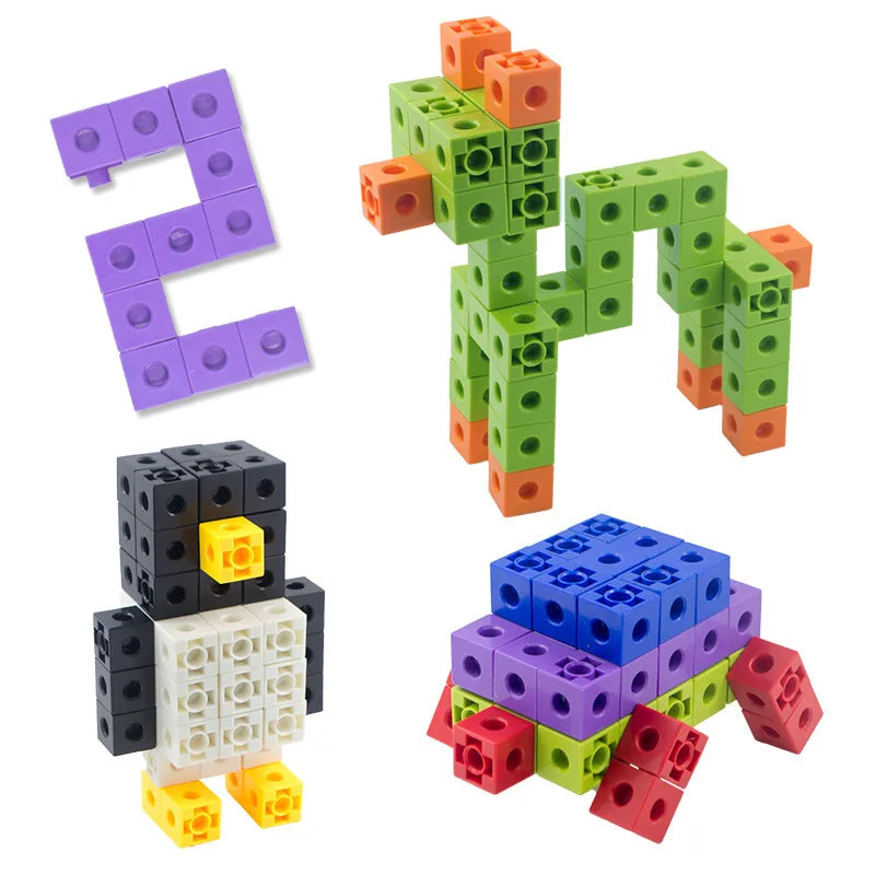 100Pcs/Set 2x2x2CM Square Cube Shape Building Blocks