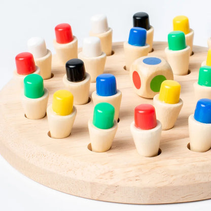 Wooden Memory Match Stick Board