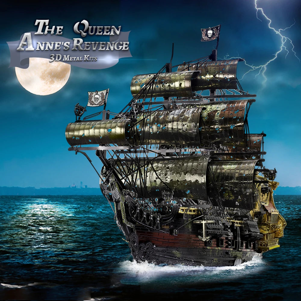 3D Metal Puzzle: The Queen Anne's Revenge Jigsaw Pirate Ship