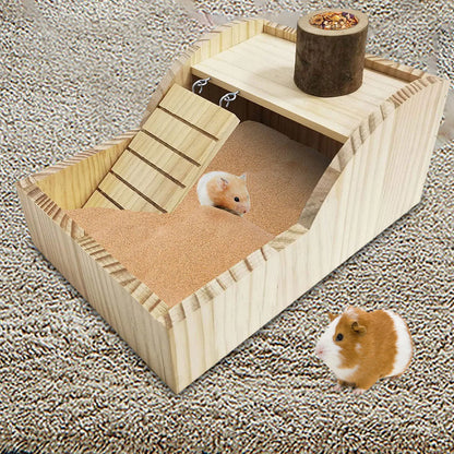 Hamster House Funny Habitat Décor with Ladder