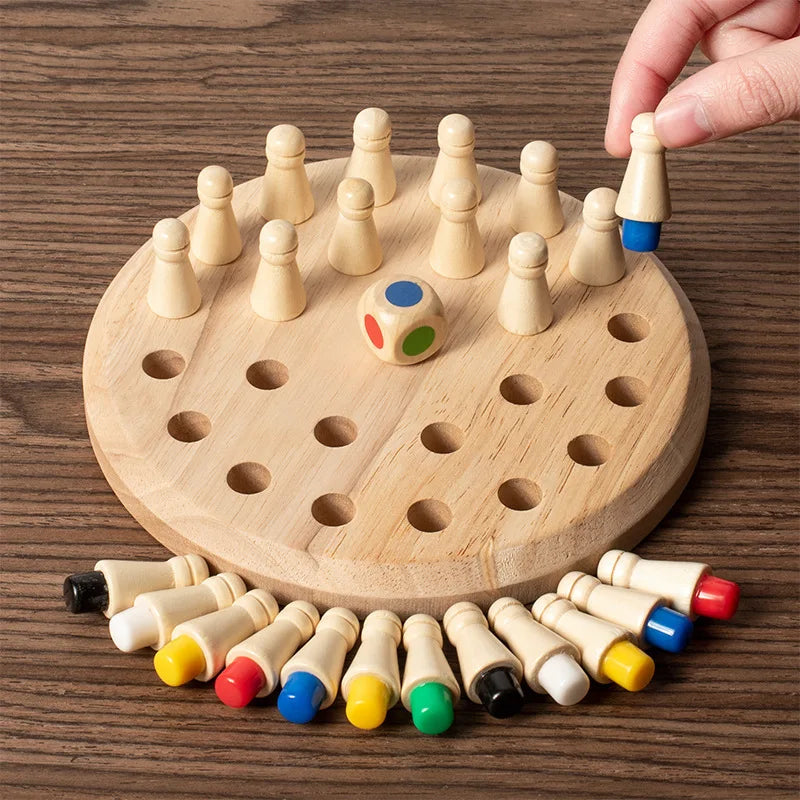 Wooden Memory Match Stick Board